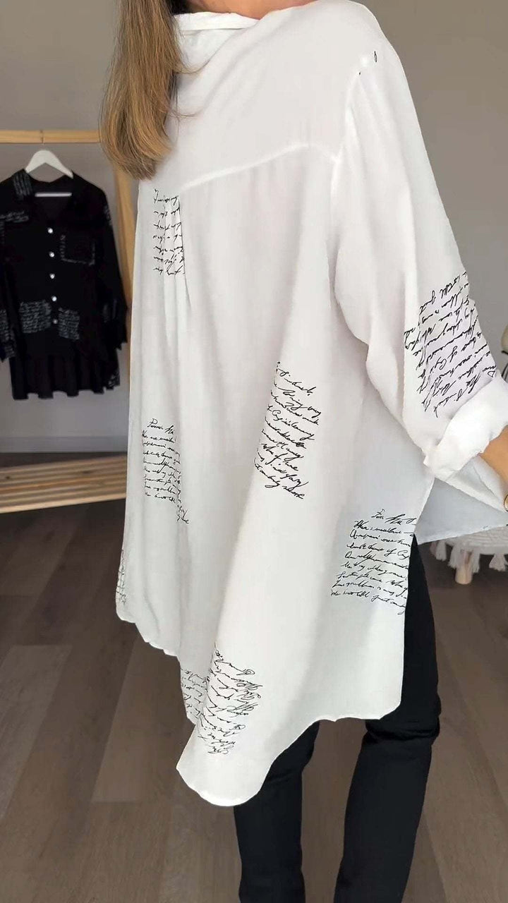 Jeanne | Printed Button-Up Blouse