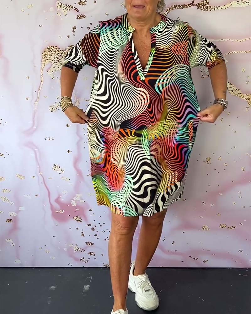 Kiara | Colorful V-Neck Dress