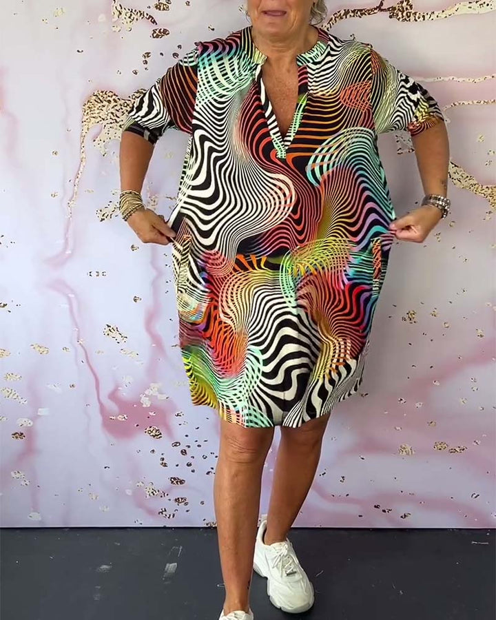 Kiara | Colorful V-Neck Dress