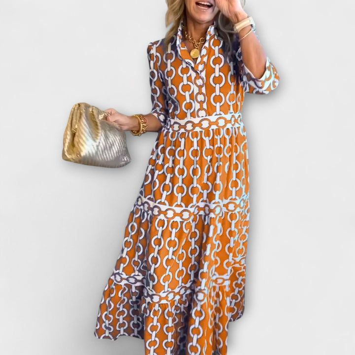 Klarisse | Chain Print Midi Dress