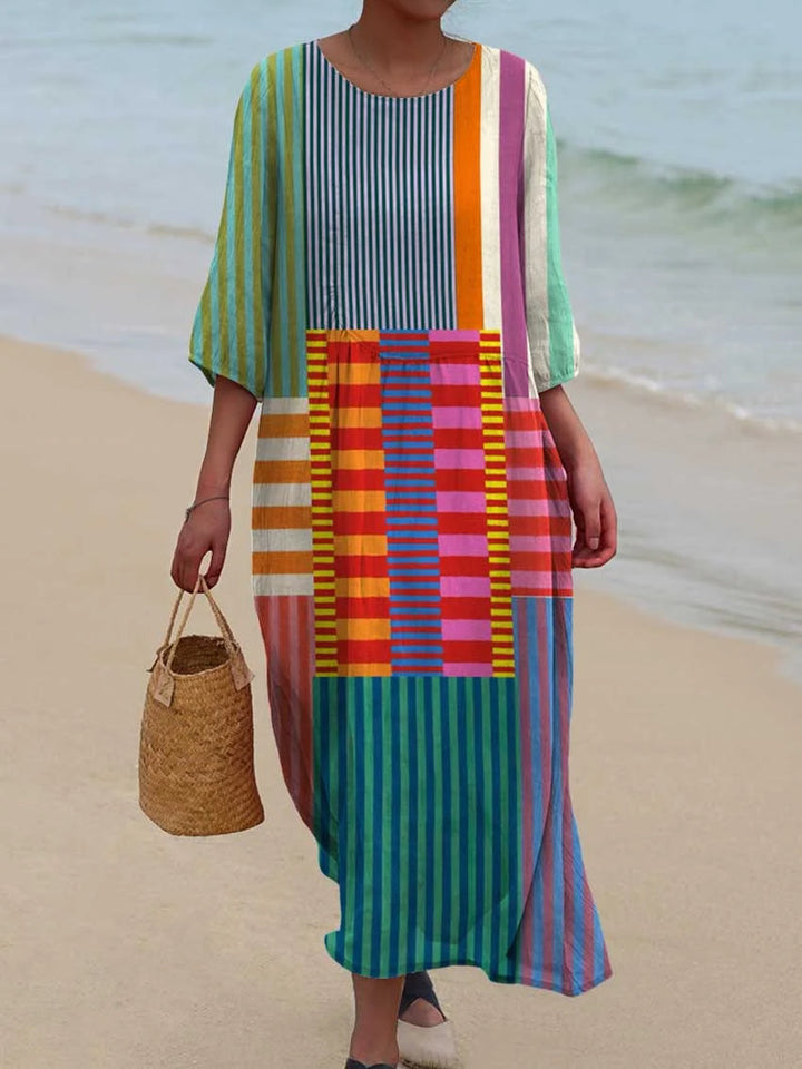 Lovie | Vintage Geometric Pattern Dress
