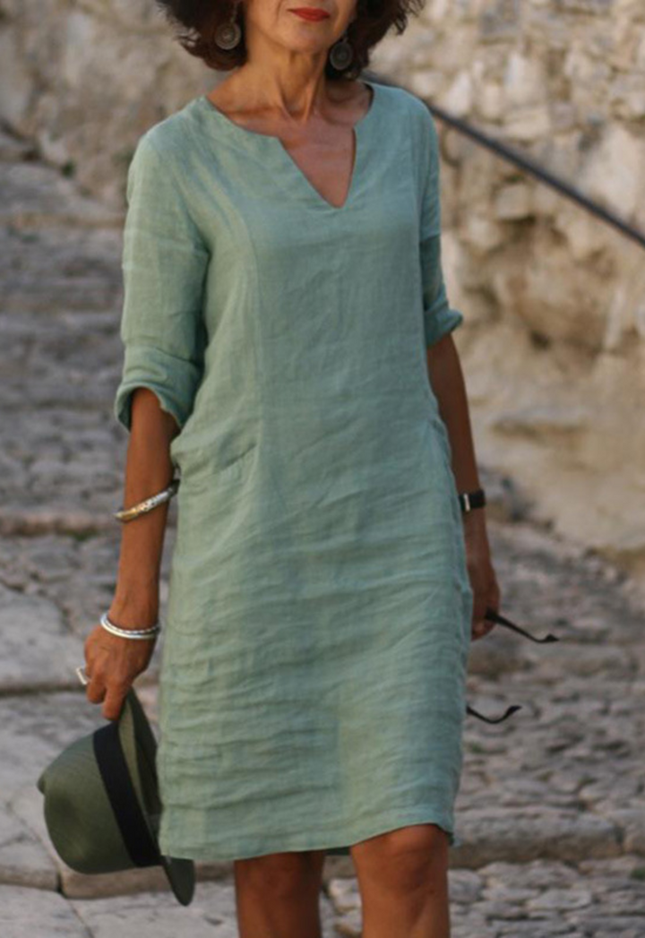 Elsa | Flattering V-Neck Dress