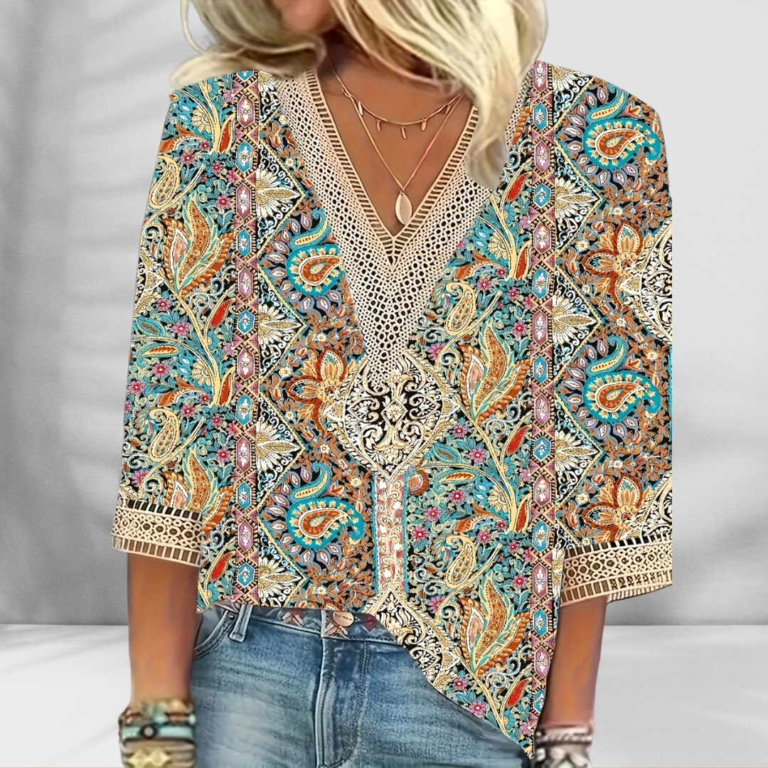 Mabelle | Boho V-neck Blouse