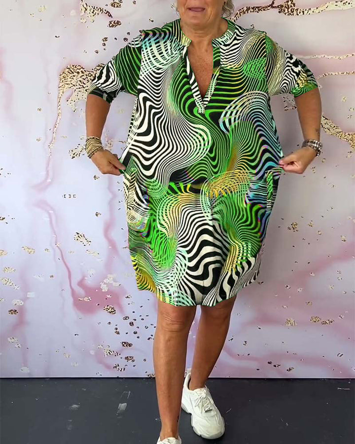 Kiara | Colorful V-Neck Dress