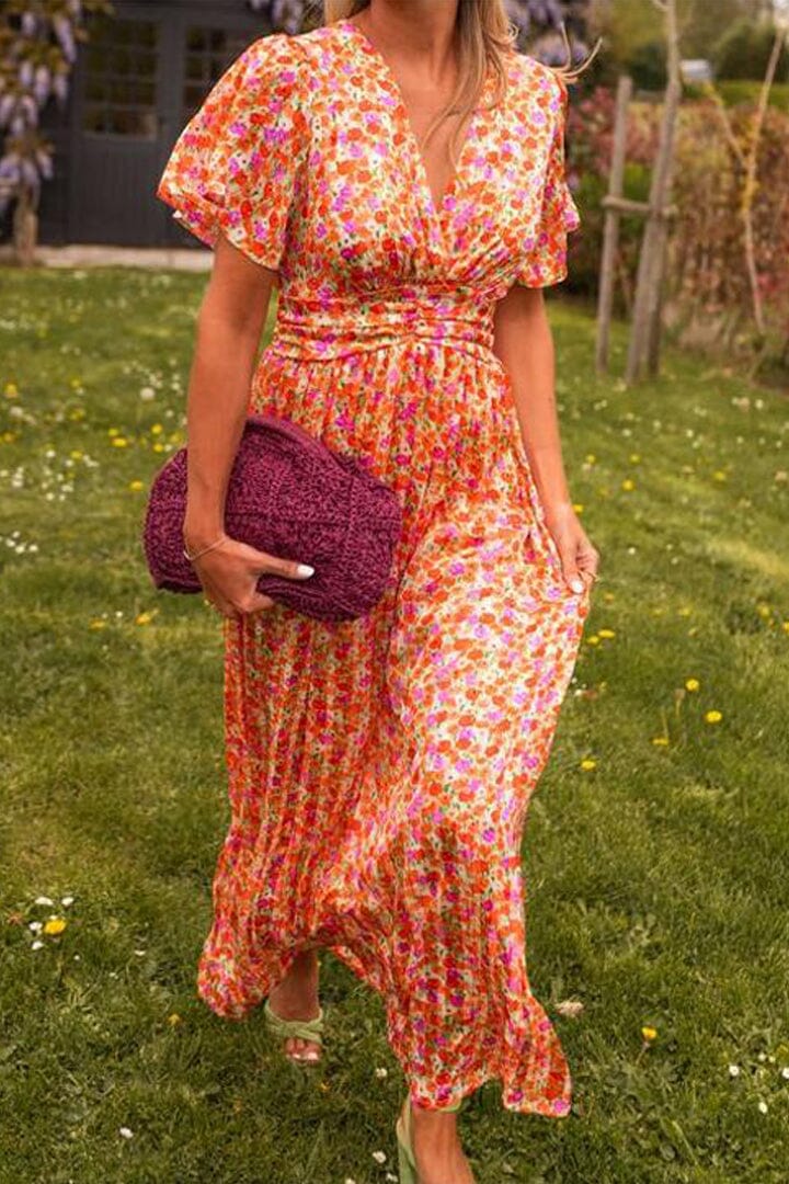 Xenita | Elegant V-Neck Maxi Dress