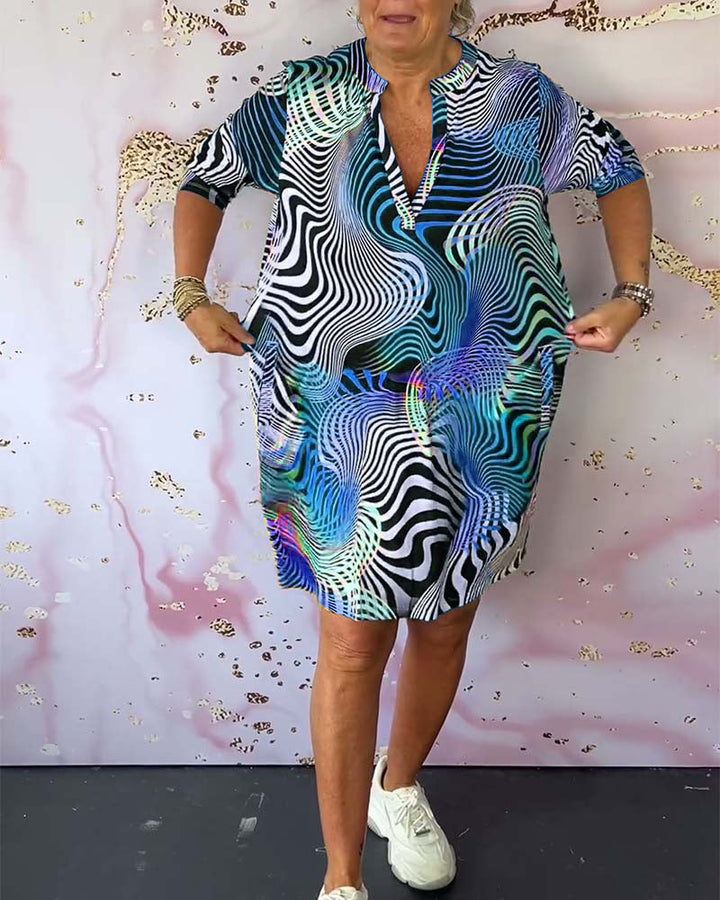 Kiara | Colorful V-Neck Dress