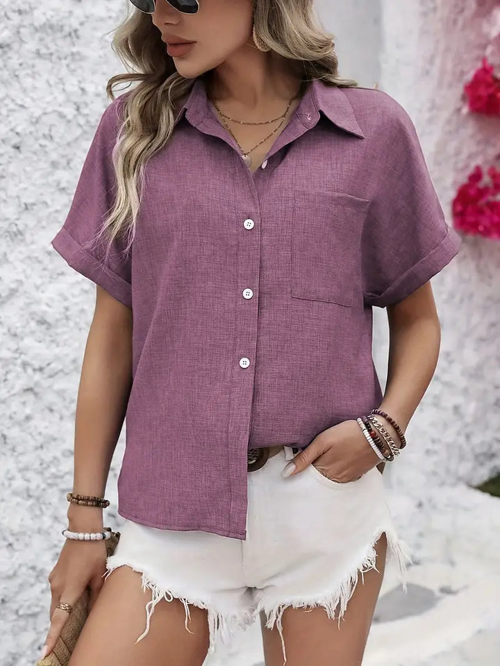 Fellise | Short Sleeve Button Shirt