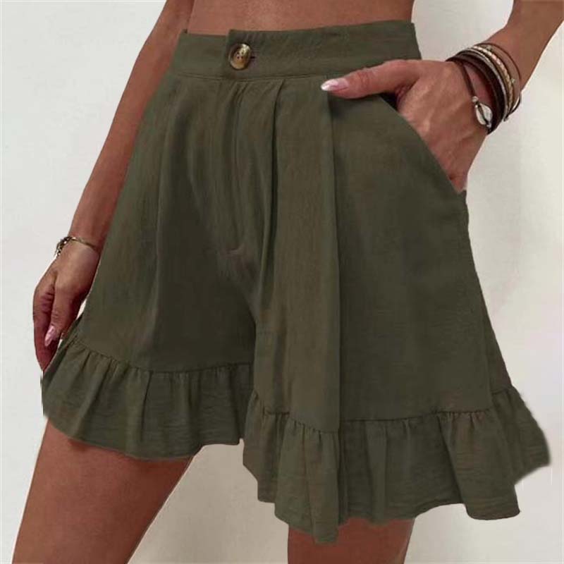 Kersha | Flowy Ruffle Hem Shorts