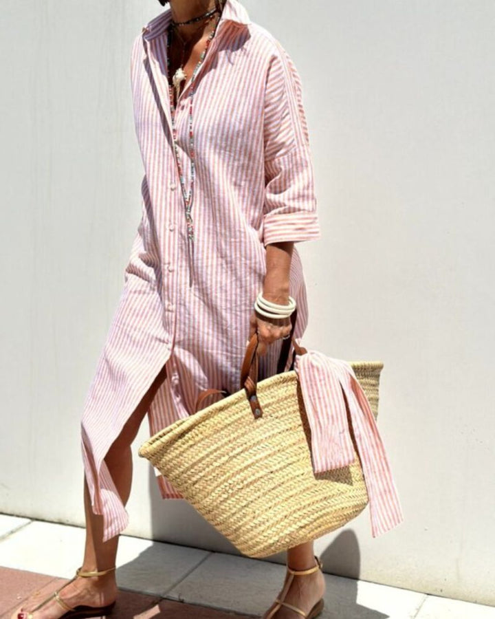Jazzlyn | Striped Button Down Dress