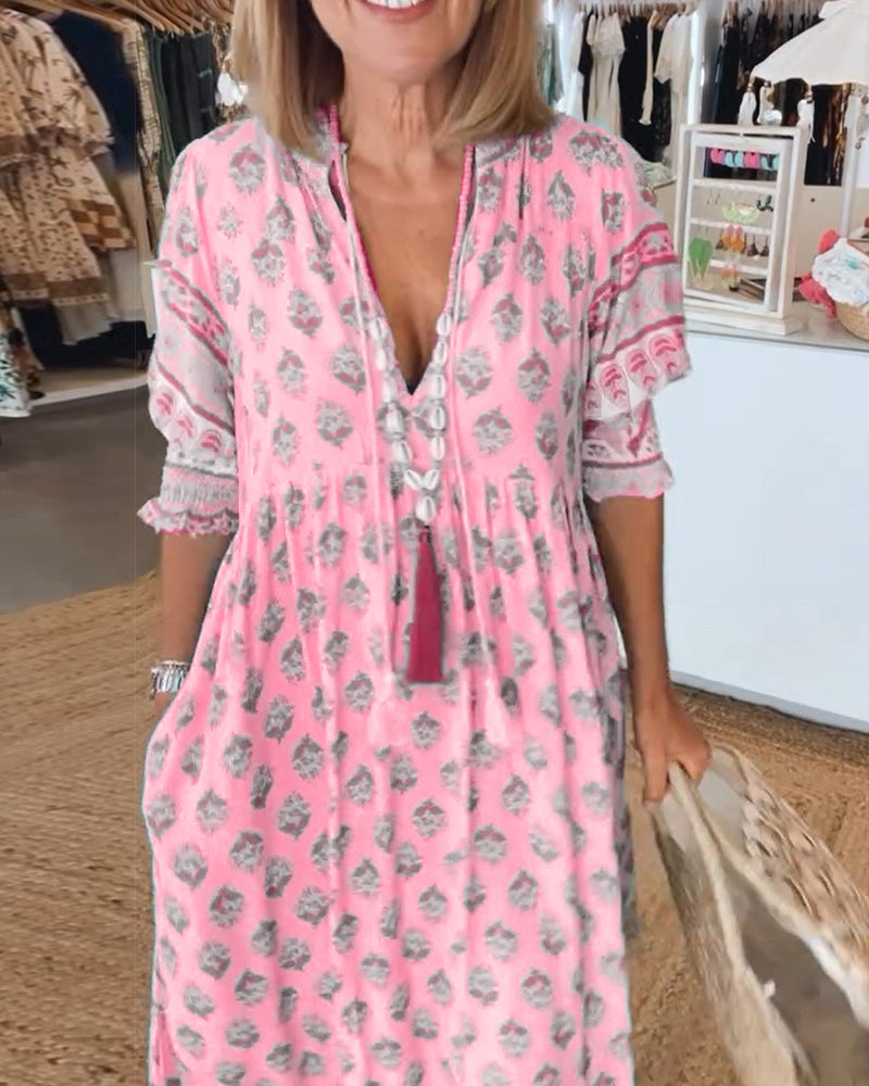 Margaret | Bohemian Tiered Maxi Dress