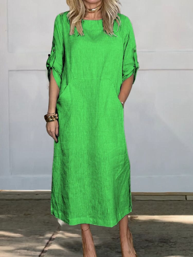 Ruth | Elegant Pocket Midi Dress