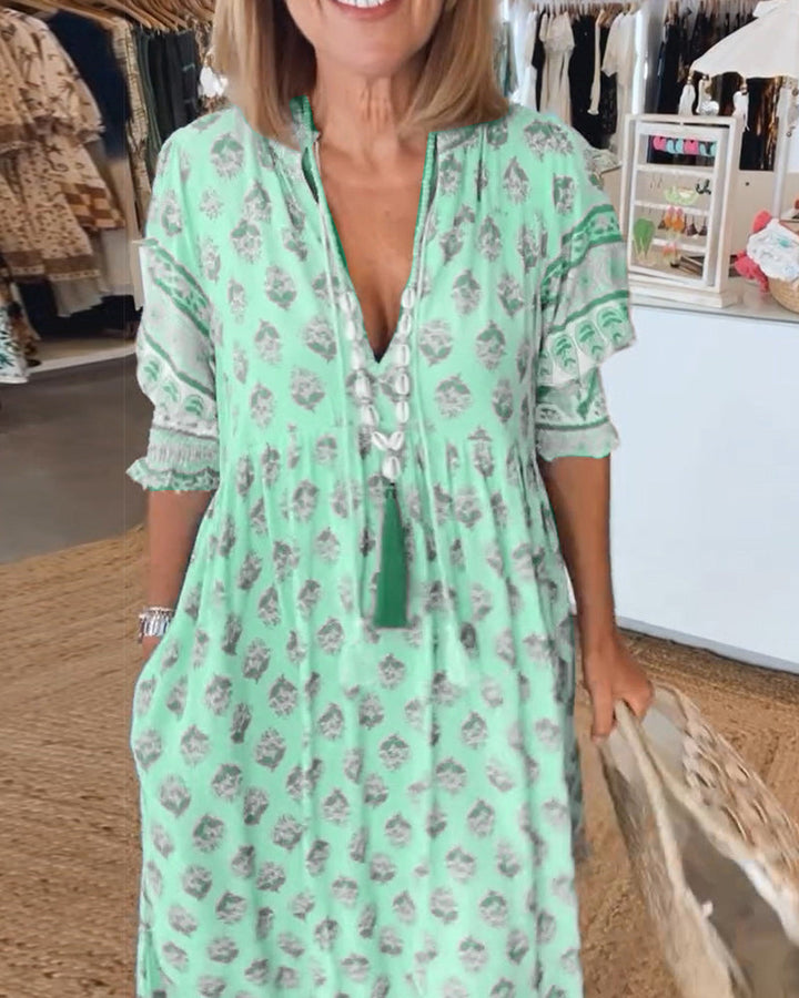 Margaret | Bohemian Tiered Maxi Dress