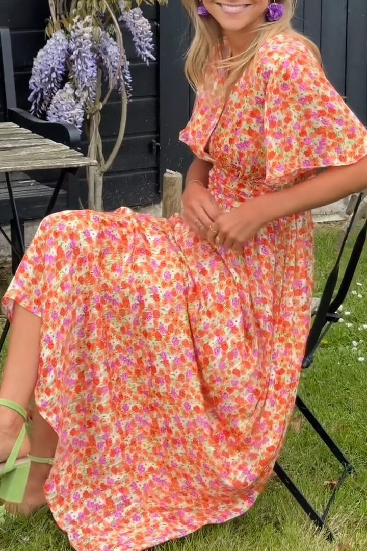 Xenita | Elegant V-Neck Maxi Dress