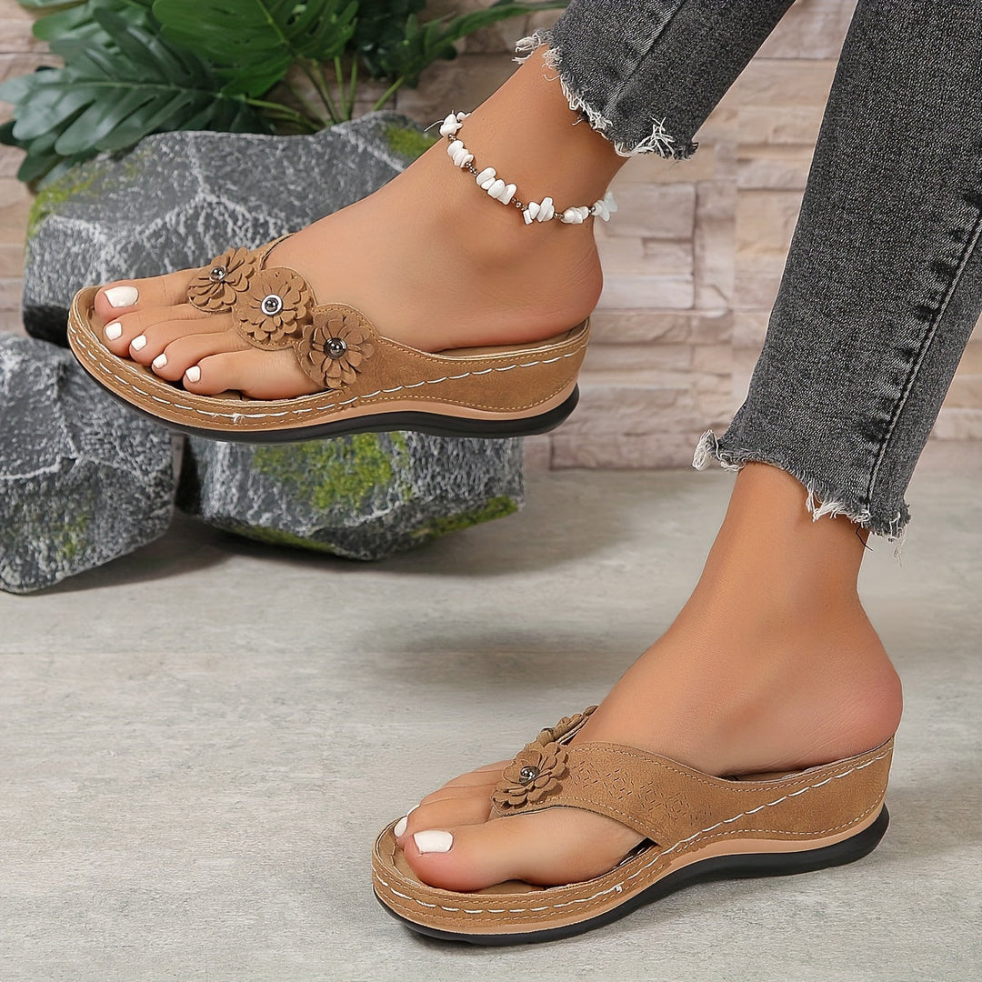 Rowena | Floral Strap Sandals