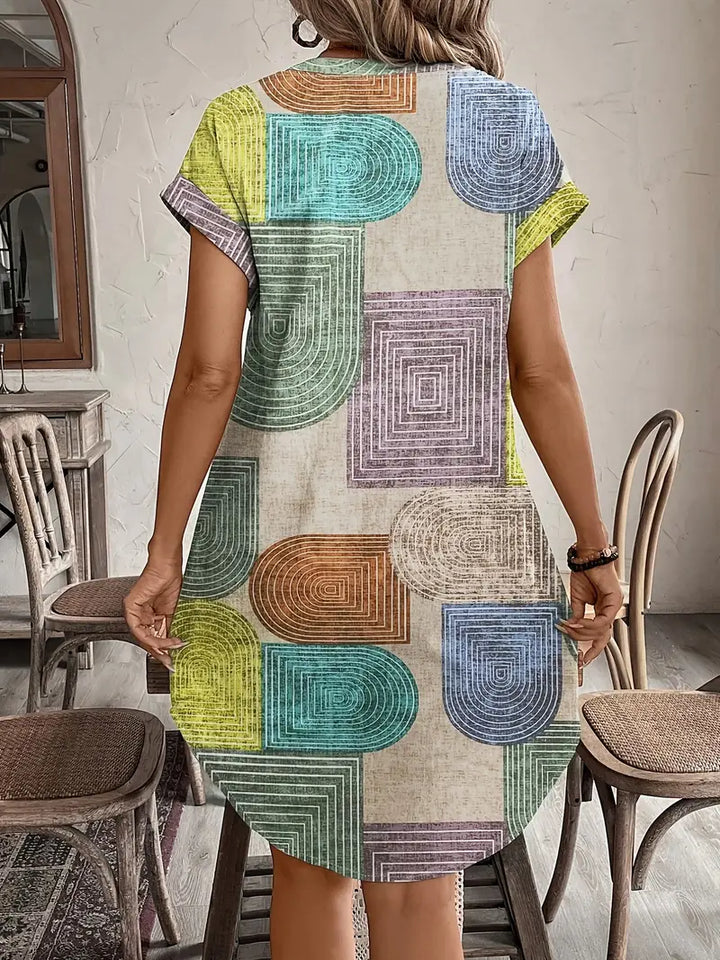 Patricia | Geometric Chic Summer Dress