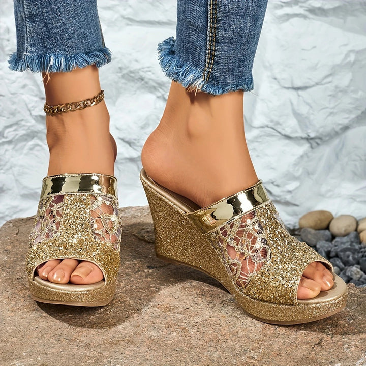 Alexa | Elegant Lace High Heel Sandals