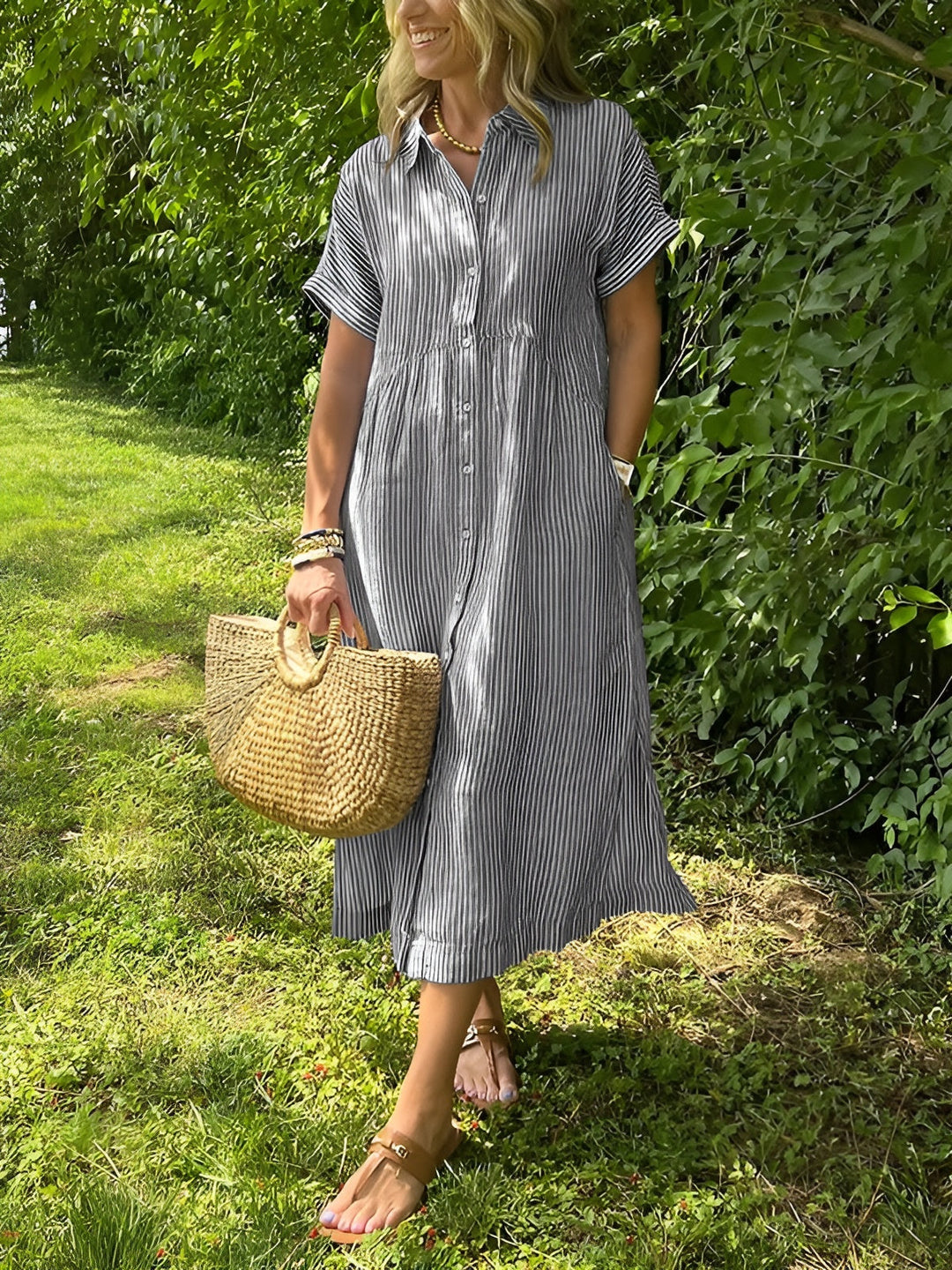 Maidi | Striped Shirt Dress