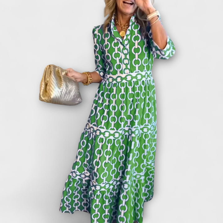 Klarisse | Chain Print Midi Dress