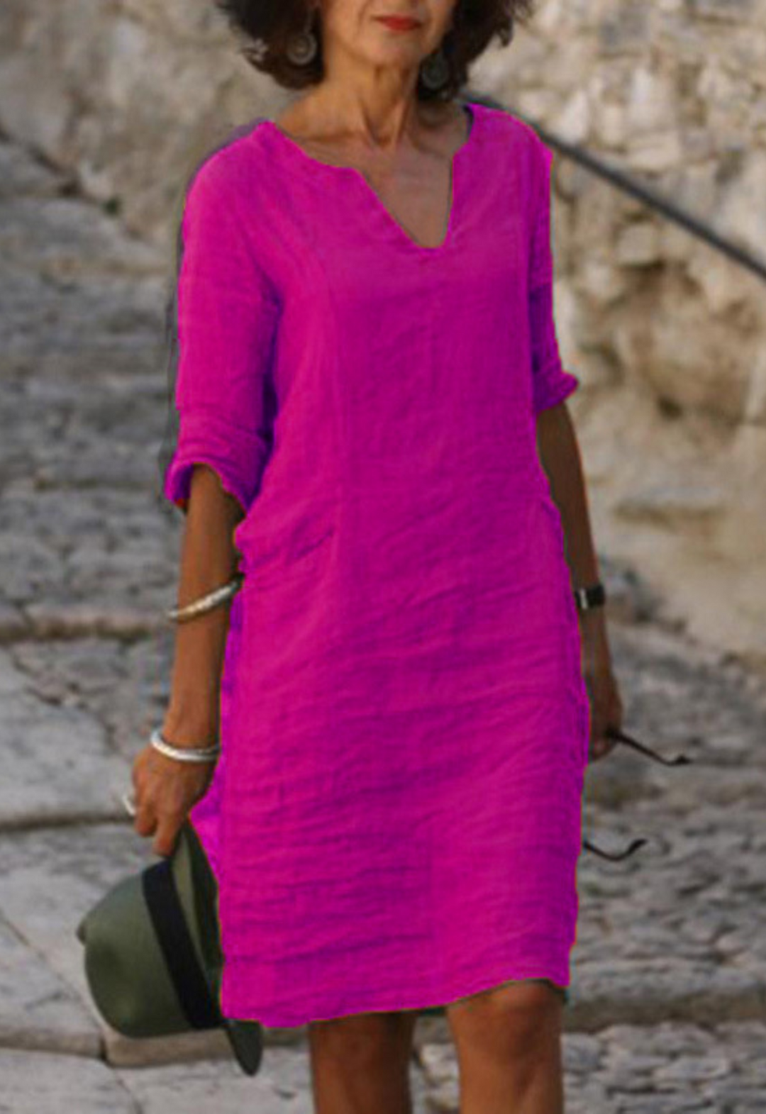 Elsa | Flattering V-Neck Dress
