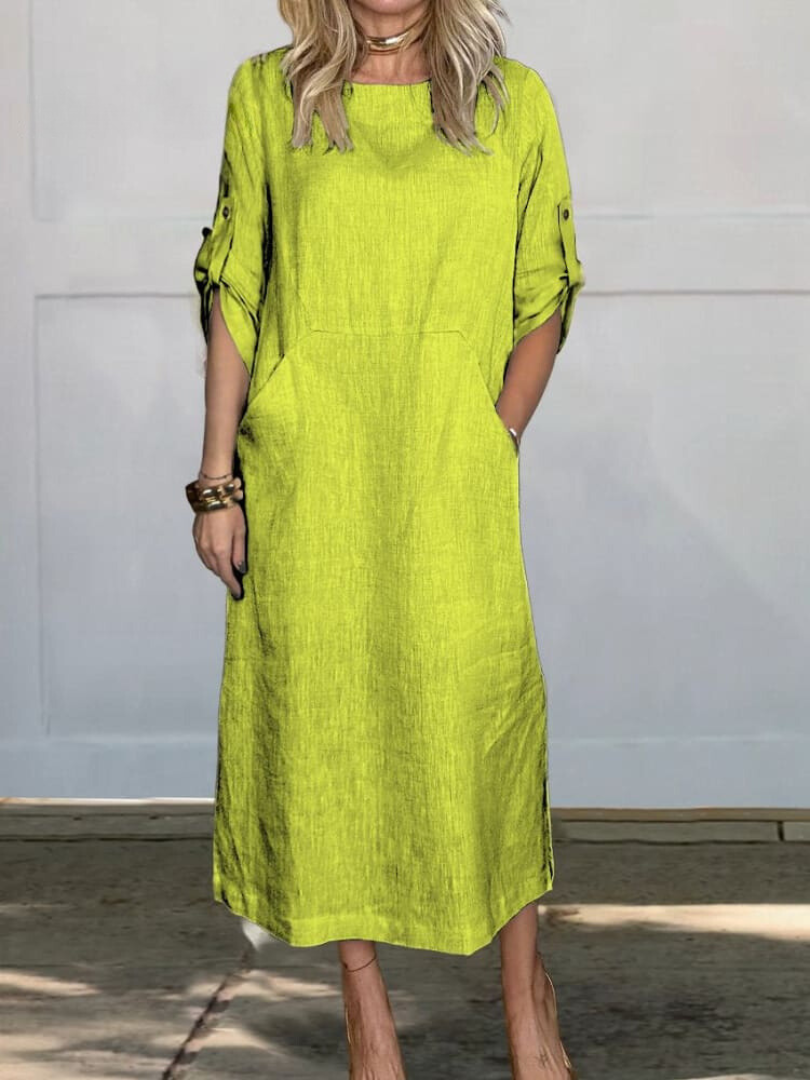 Ruth | Elegant Pocket Midi Dress