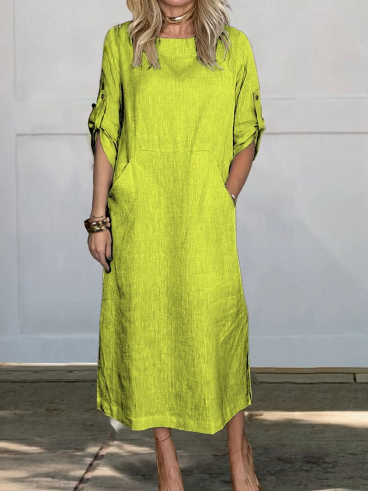 Ruth | Elegant Pocket Midi Dress