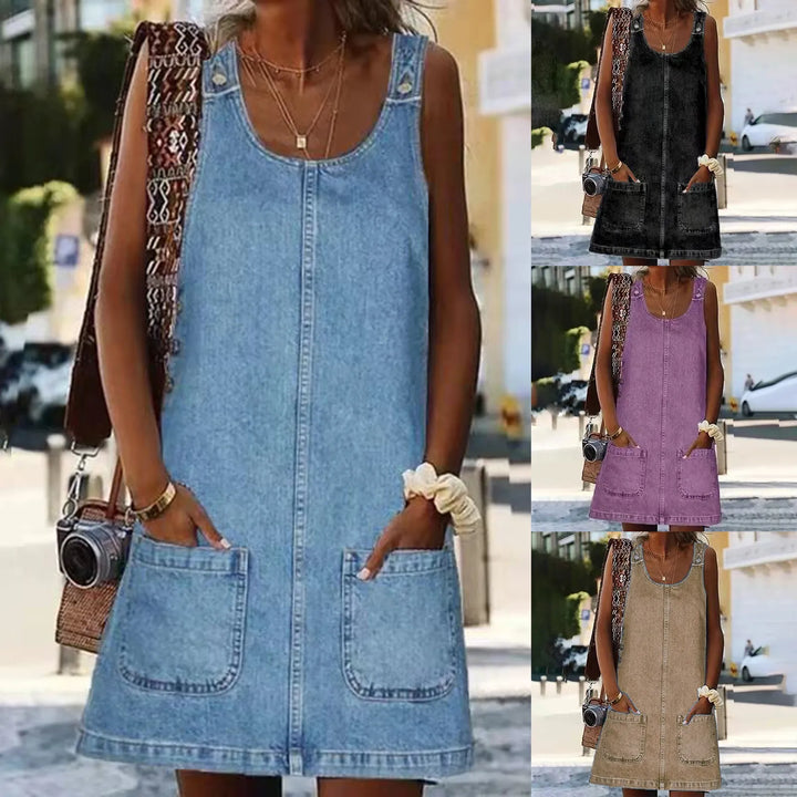 Chriseah | Comfortable Wide Shoulder Style Mini Dress