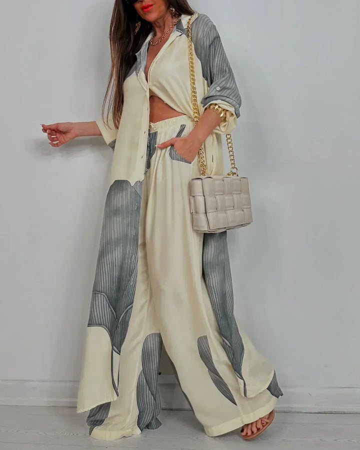 Cassandra | Elegant Wide-Leg Set
