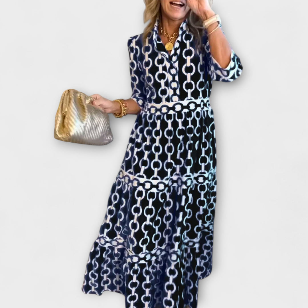 Klarisse | Chain Print Midi Dress