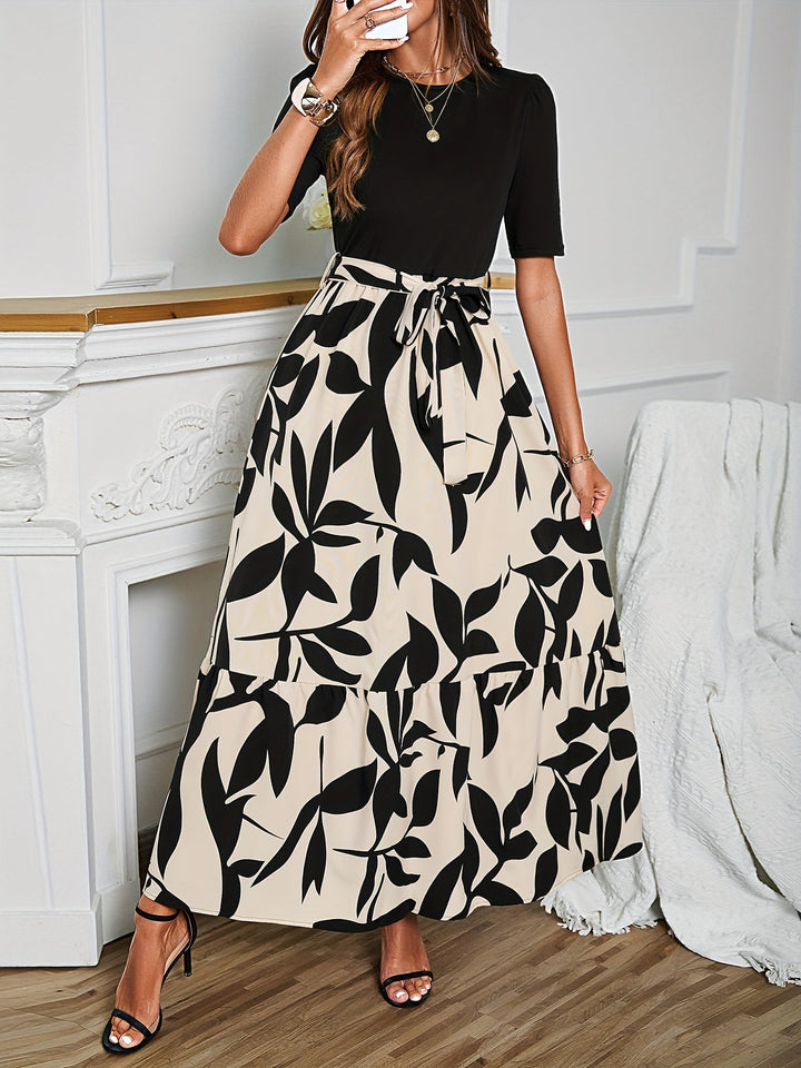 Mina | Elegant Floral Short Sleeve Dress