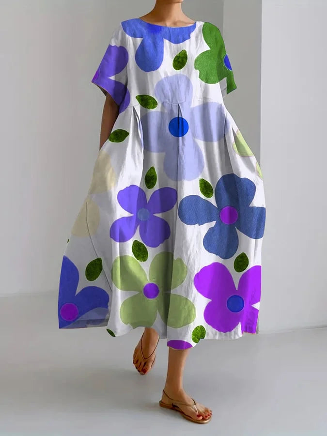 Elvina | Bold Floral Midi Dress