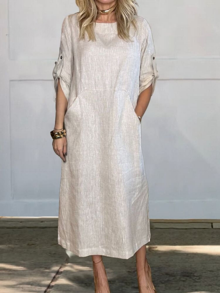 Ruth | Elegant Pocket Midi Dress