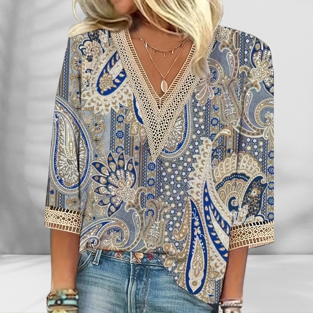 Mabelle | Boho V-neck Blouse