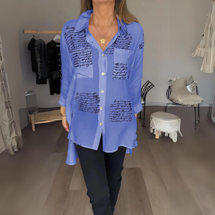 Jeanne | Printed Button-Up Blouse