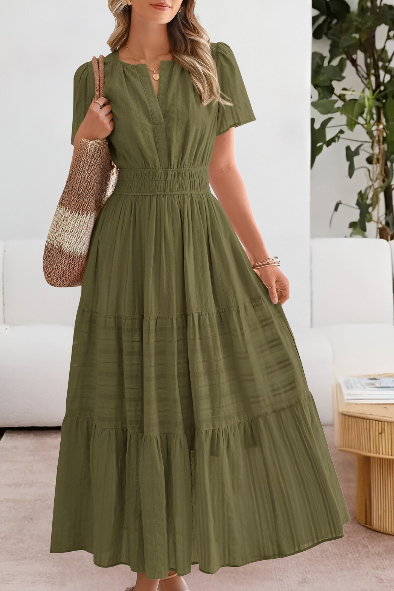 Inah | Short Sleeve Flowy Dress