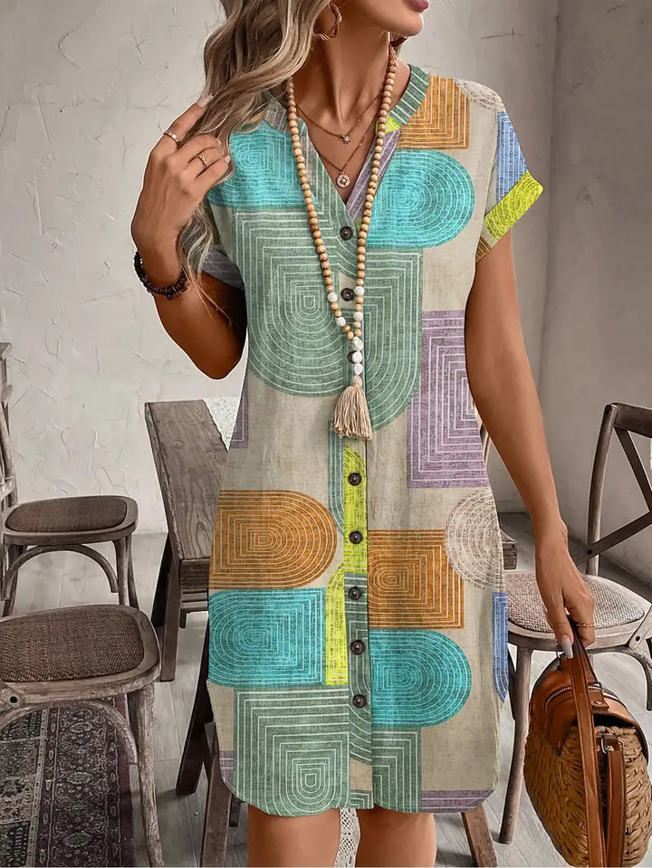 Patricia | Geometric Chic Summer Dress