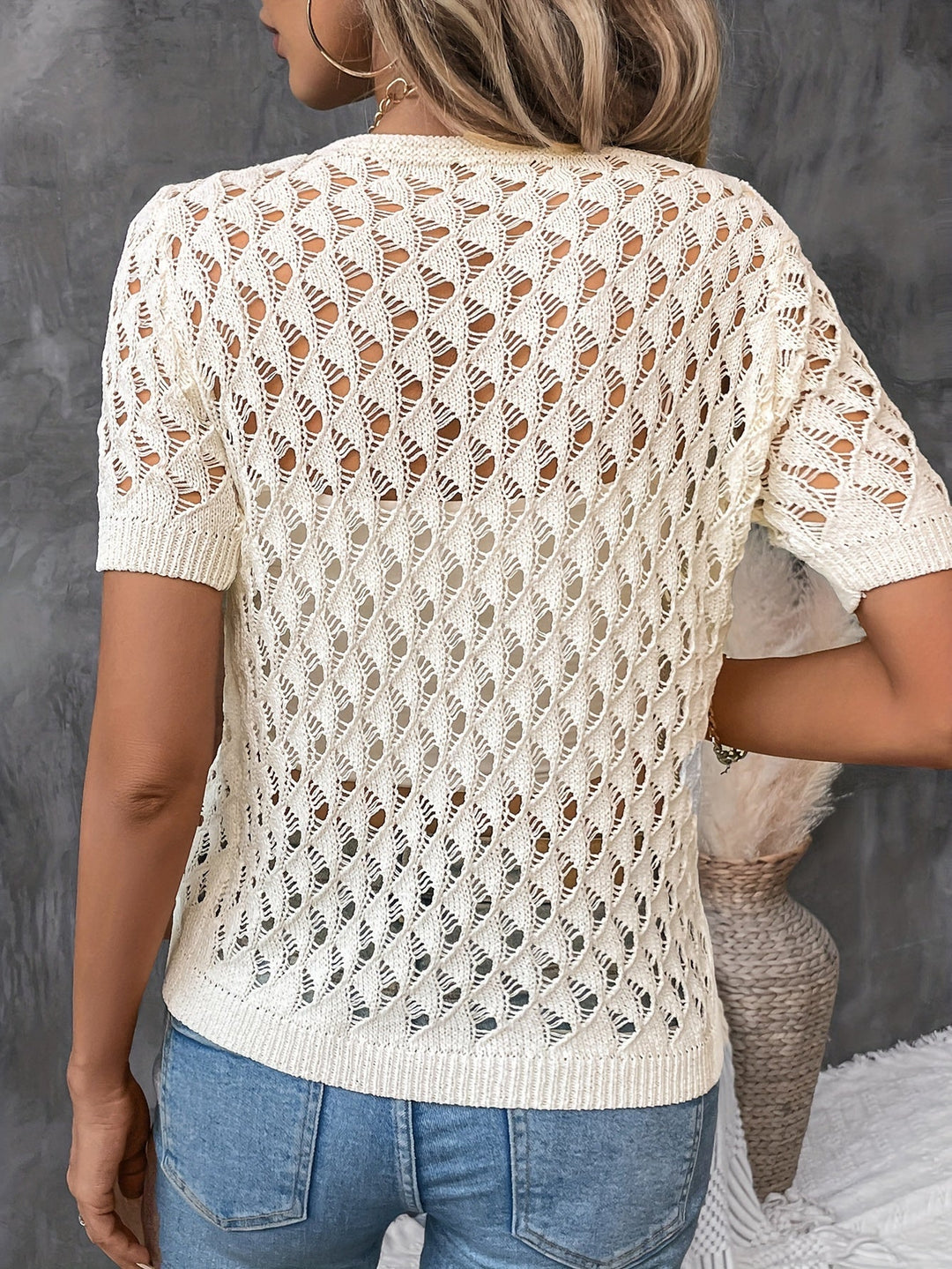 Angelica | Hollow Out V-Neck Top