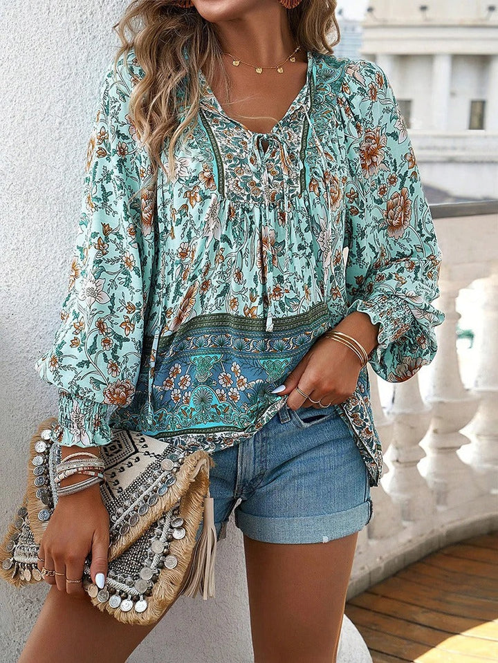 Stéphanie | Boho Floral Blouse