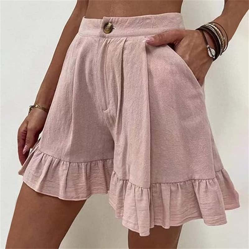 Kersha | Flowy Ruffle Hem Shorts
