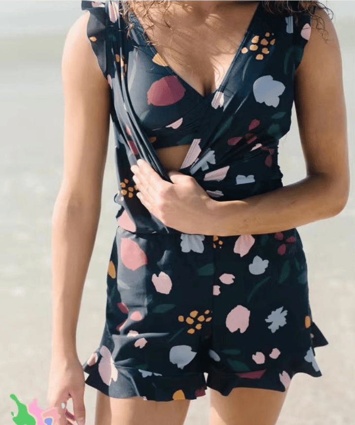 Shenna | Ruffle V-Neck Swimsuit