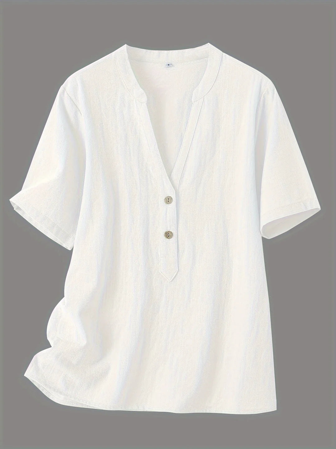 Jocelyne | Button Detail V-Neck Blouse