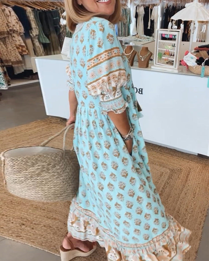 Margaret | Bohemian Tiered Maxi Dress