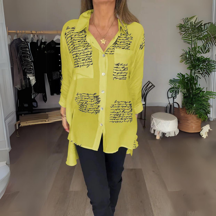 Jeanne | Printed Button-Up Blouse