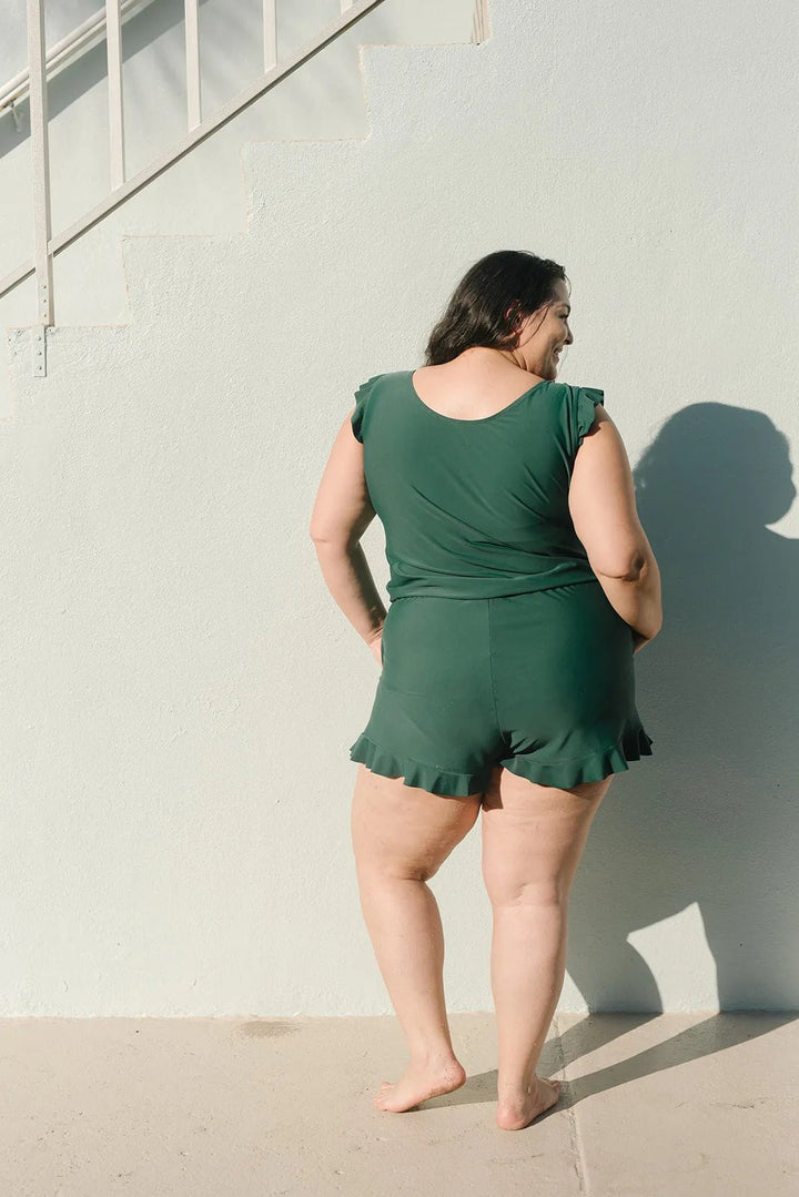Shenna | Ruffle V-Neck Swimsuit