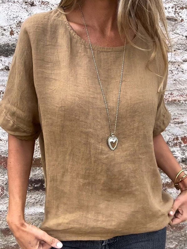 Christine | Summer Loose Crewneck Blouse