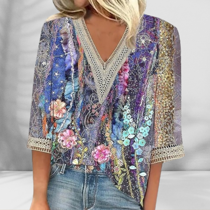 Mabelle | Boho V-neck Blouse