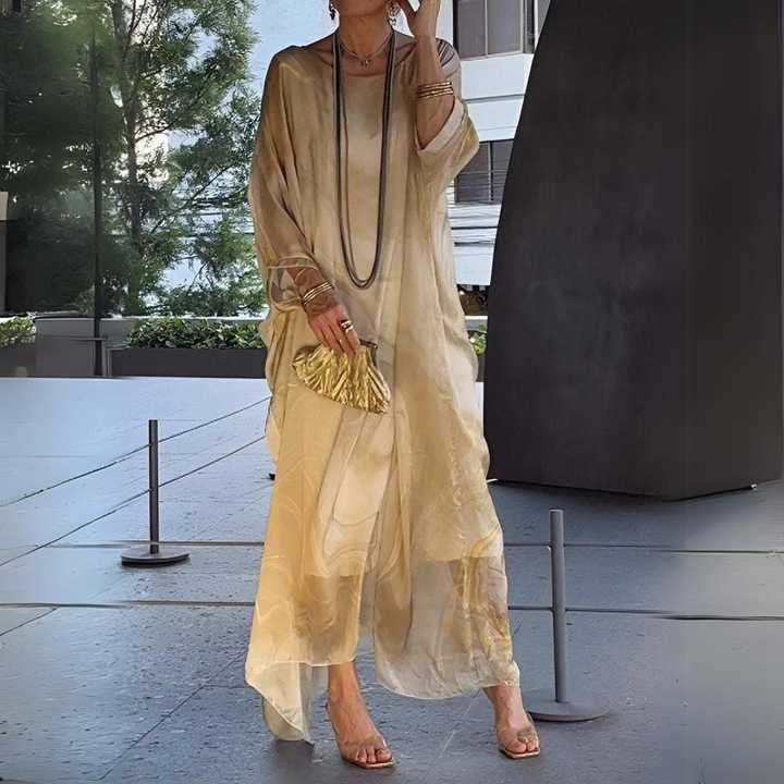 Loreine | Charming Silk Chiffon Dress