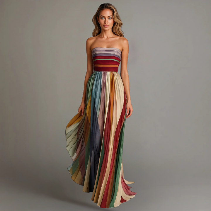 Marette | Strapless Colorful Dress