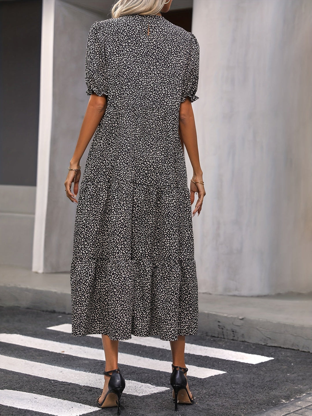 Maria | Tiered Puff Sleeve Dress