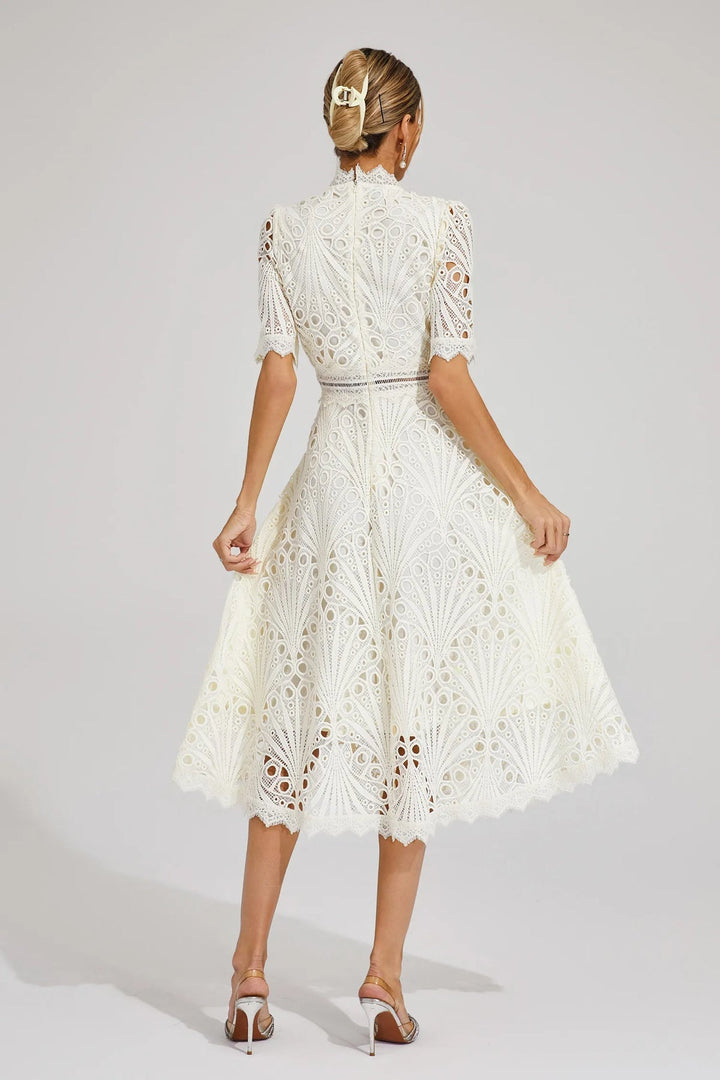 Mindy | Embroidered Short Sleeve Dress