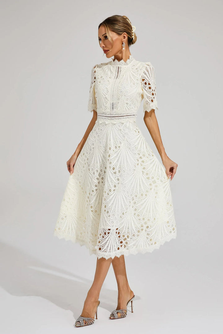 Mindy | Embroidered Short Sleeve Dress